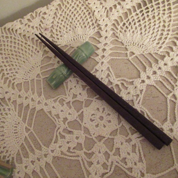 Vintage Japanese bamboo shape ceramic chopstick rests - Picture 7 of 7